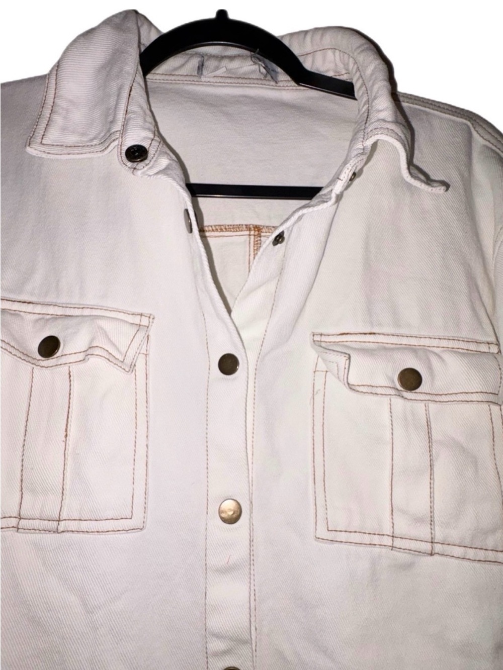 Petal & Pup Hailey Denim Mini Dress - White Denim - Picture 3 of 8